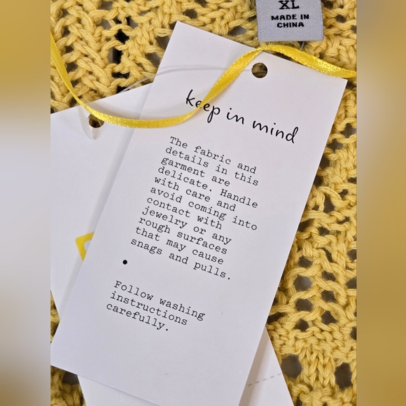 NWT A New Day Yellow Mixed Knit Sweater Vest XL - Picture 8 of 12